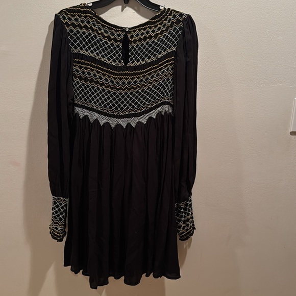 Free People Late Night Picnic Embroidered Dress Medium - Picture 7 of 7